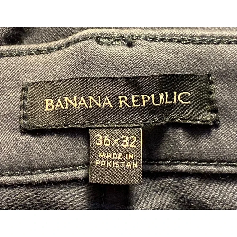 Banana Republic Pants Men's‎ 36x32 Dark Gray Straight Fit Chinos Pants Soft EC